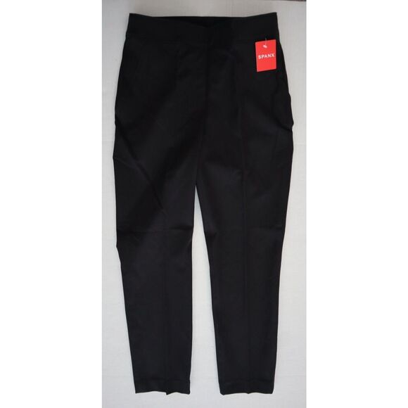 SPANX 20365R Women's Sz Small Classic Black Polished Ankle Slim Pants - Picture 1 of 9